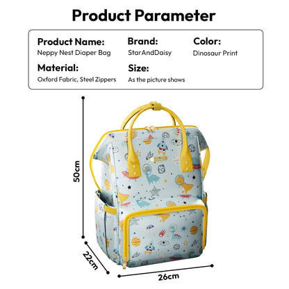 StarAndDaisy Diaper Bag for Mothers for Travel/Diaper Bag, 28L Waterproof Baby Bag for Mother Travel with 15 Multipurpose Pockets