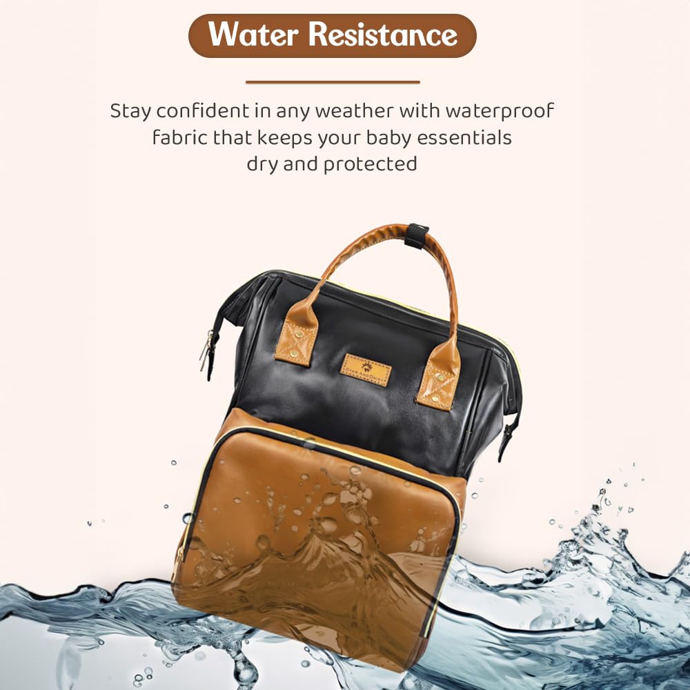 StarAndDaisy Diaper Bag for Mothers for Travel – 27L Lightweight Waterproof Leatherite Diaper Bag/Baby Bag for Mother Travel with 15 Multi-Purpose Pockets & Quick Access Diaper Pocket