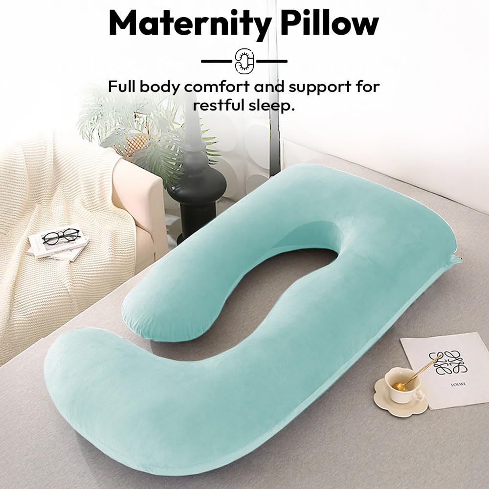 StarAndDaisy Pregnancy Pillow for Women/J Shape Body Pillow with 360° Full Body Support, Ergonomic & Comfortable Maternity Pillow for Pregnancy Sleeping