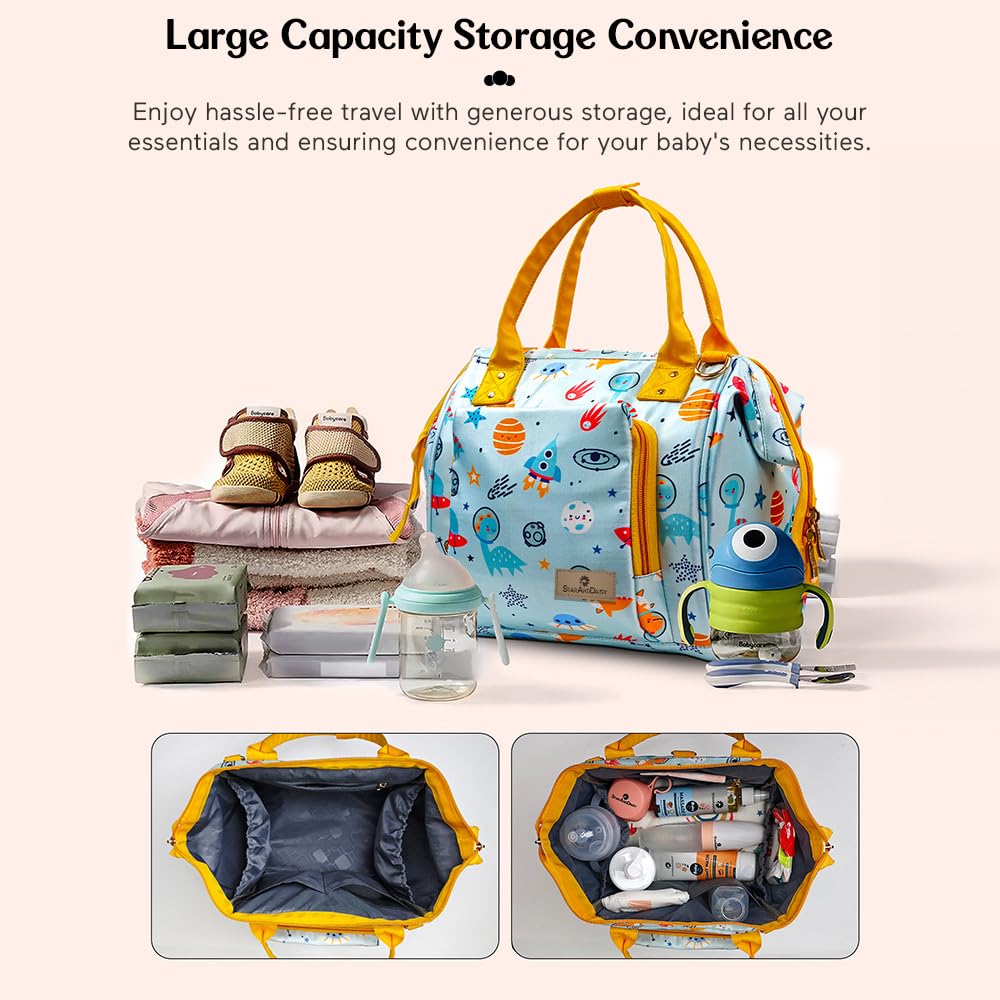StarAndDaisy Diaper Bag/Diaper Bags for Mom with Light Weight and Potable Design/Multi Compartments, Waterproof Baby Bag with Ultra Soft Fabric.