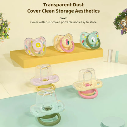 StarAndDaisy Soft Silicone Baby Pacifiers with Unique Shape to Support Psychological Breathing, Teether & Pacifier for Newborns. (Green)