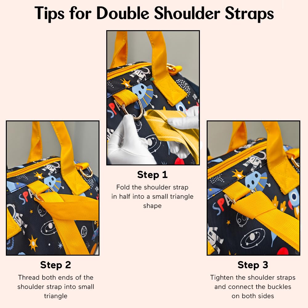 StarAndDaisy Diaper Bag/Diaper Bags for Mom with Light Weight and Potable Design/Multi Compartments, Waterproof Baby Bag with Ultra Soft Fabric.