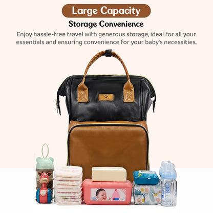 StarAndDaisy Diaper Bag for Mothers for Travel – 27L Lightweight Waterproof Leatherite Diaper Bag/Baby Bag for Mother Travel with 15 Multi-Purpose Pockets & Quick Access Diaper Pocket