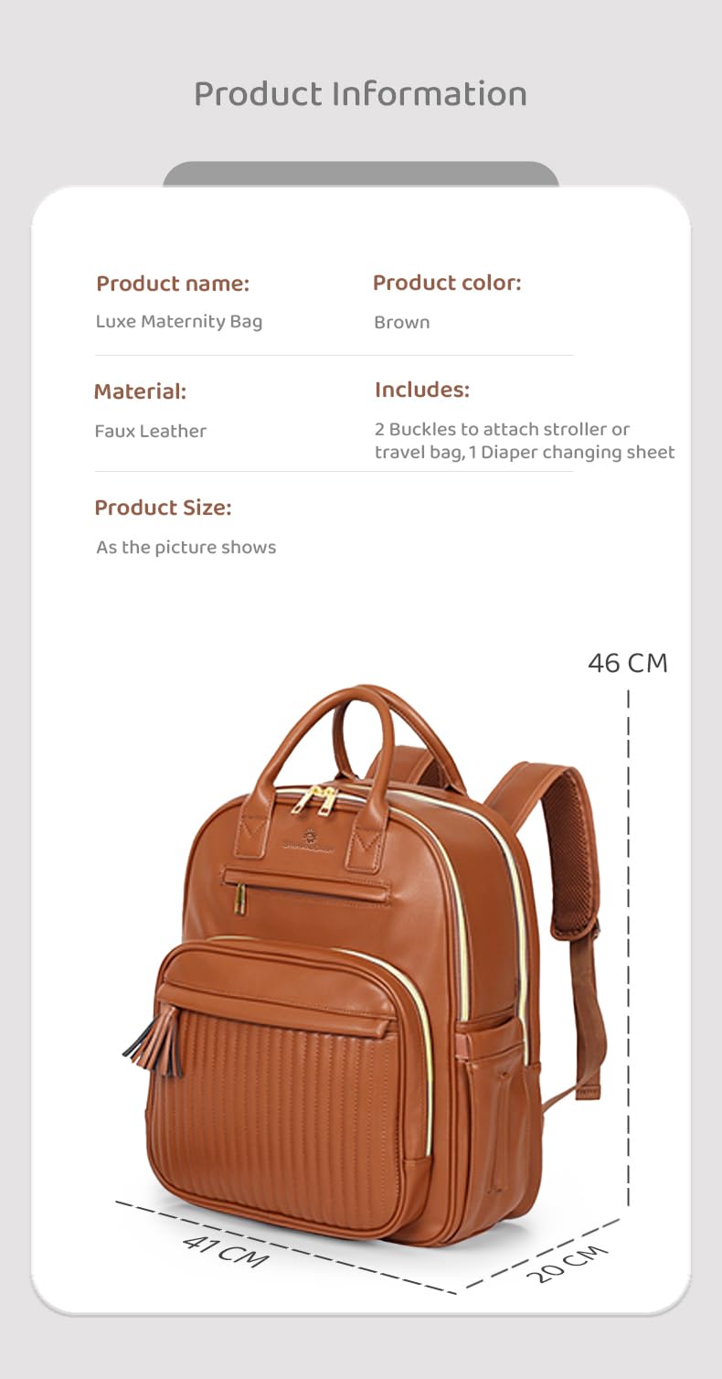StarAndDaisy Baby Diaper Bag for Mothers/Mom Travel Maternity Backpack with Insulated Milk Bottle Pocket, Multi Compartments, Waterproof, Travel Friendly, Lightweight