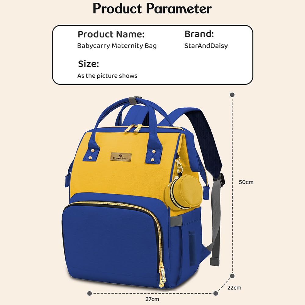 StarAndDaisy Baby Bag for Mothers Travel/Maternity Bag with 16 Multi-Purpose Pockets with Quick Access Diaper & Mobile Pocket/Diaper Bag for Baby