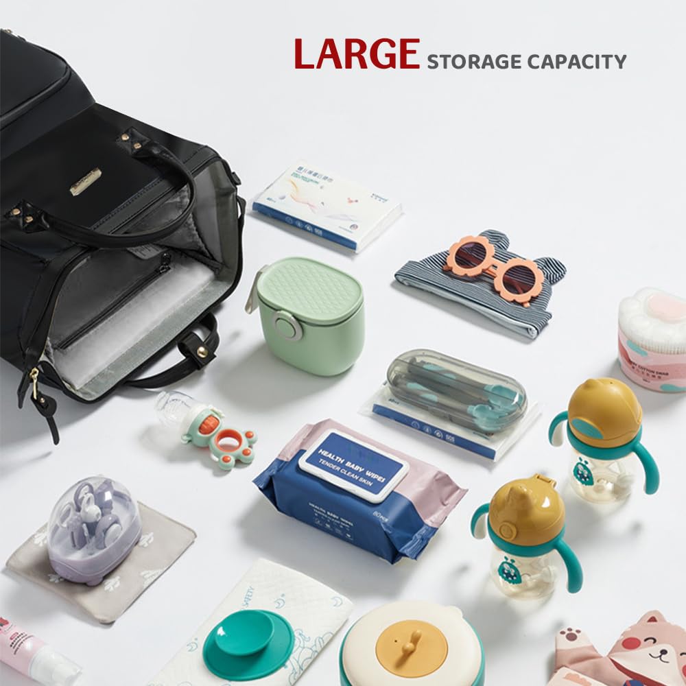 StarAndDaisy Diaper Bag for Mothers for Travel/Premium Vegan Leather Diaper Bag with Easy Acess Mobile Pocket, 26L Waterproof Baby Bag for Mother Travel with 16 Multipurpose Pockets