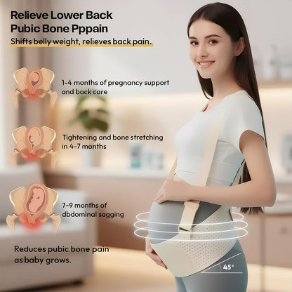 StarAndDaisy Pregnancy/Belly Support belt/band, Abdominal Belt For Women, Maternity Belt for Waist, Pelvis & Tummy Support -Beige