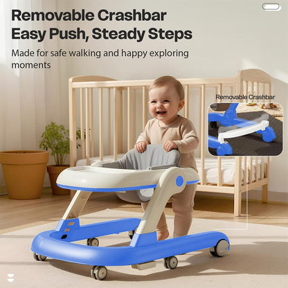 StarAndDaisy Baby Walker for 6-18 Month Baby Boy & Girl/Height Adjustment, Speed Control/Baby Walker for Kids with Safety Wheels & Comfortable Seat -Blue