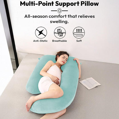 StarAndDaisy Pregnancy Pillow for Women/J Shape Body Pillow with 360° Full Body Support, Ergonomic & Comfortable Maternity Pillow for Pregnancy Sleeping