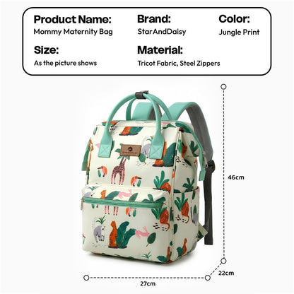 StarAndDaisy Baby Diaper Bag for Mother Travel/Diaper Bags for Mother for Travel with Laptop Pocket, Multi Compartments, Insulated Bottle Pockets, Waterproof, Ultra soft fabric - Green