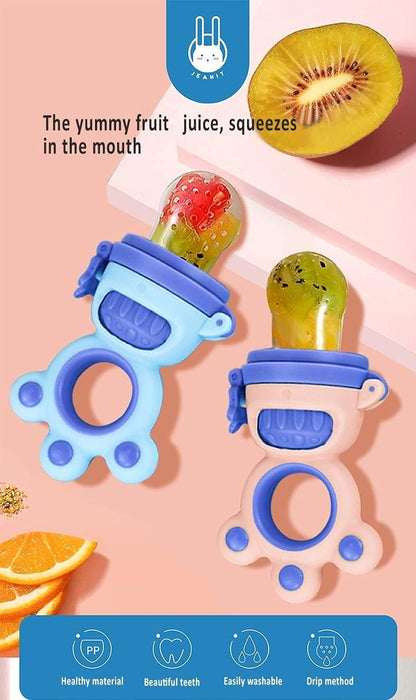 StarAndDaisy Baby Fruit Feeder Nibbler for 0 to 12 Months/Baby Fruit Feeding Nipple and Teether - Blue