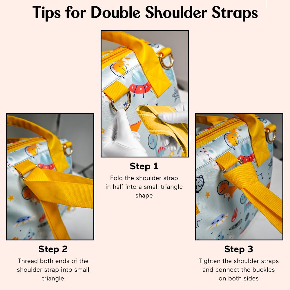 StarAndDaisy Diaper Bag/Diaper Bags for Mom with Light Weight and Potable Design/Multi Compartments, Waterproof Baby Bag with Ultra Soft Fabric.