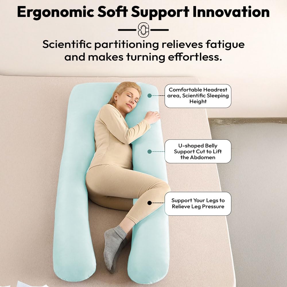 StarAndDaisy Pregnancy Pillow for Women/U Shape Body Pillow with 360° Full Body Support, Ergonomic & Comfortable Maternity Pillow for Pregnancy Sleeping