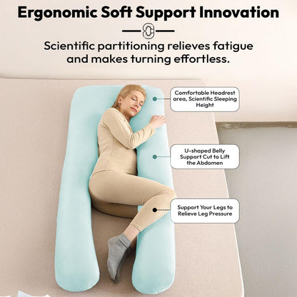 StarAndDaisy Pregnancy Pillow for Women/U Shape Body Pillow with 360° Full Body Support, Ergonomic & Comfortable Maternity Pillow for Pregnancy Sleeping