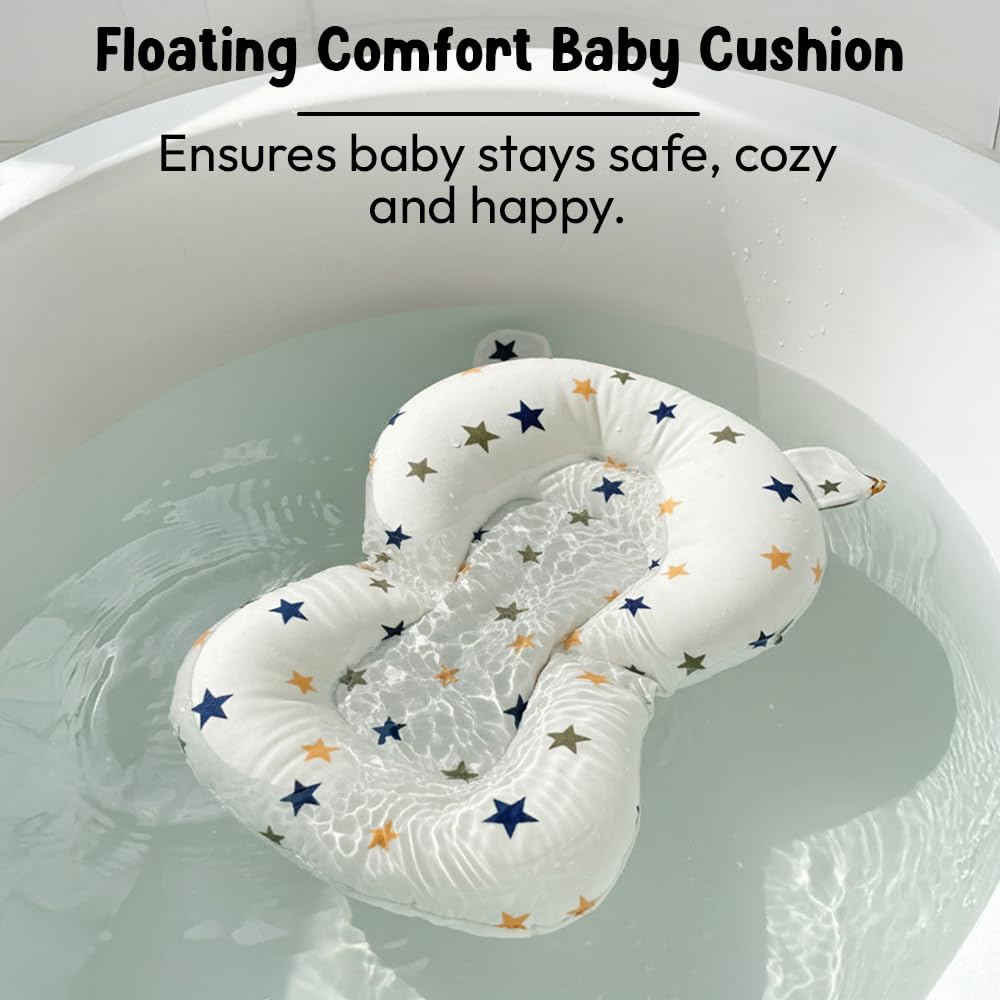 StarAndDaisy Bath Tub for Baby 0-3 Years/Foldable Bath tub for Kids with Cushion, Space Saving Design, Newborn Baby Folding Bathing Tub Girls & Boys, Easy to Store (Blue)