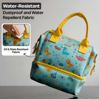 StarAndDaisy Baby Bag for Mothers Travel/Diaper Bags for Mom with Insulated Compartment/Diaper Bag for Mothers for Travel & Multiple Pockets, 12L Capacity- Dinosaur Print