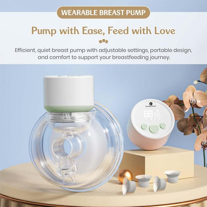 StarAndDaisy Breast Feeding Pump/Baby Breast Pump Electric with 1500 MAH Rechargeable Battery/Portable Milk Pump with Touch Screen LED Display 9 speeds & 4 modes