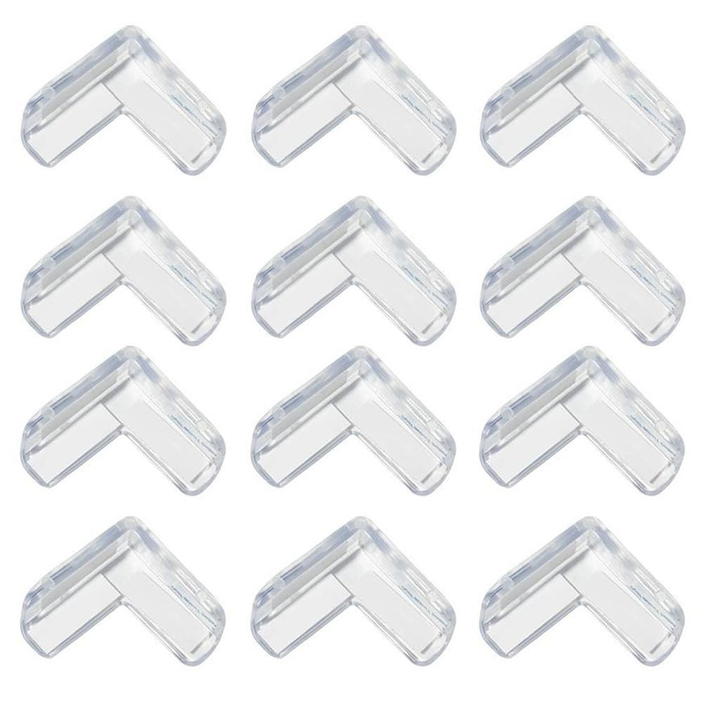 StarAndDaisy Baby Proofing Corner/Edge Guards Pack of 12 | L Shape Silicone Edge Protector for Table Corners & Furniture Sharp Edges