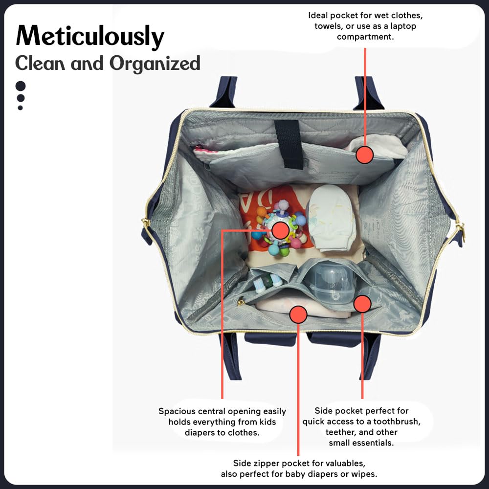 StarAndDaisy Diaper Bag/Backpacks for Mother- Maternity Bags for Baby with Multi Compartments, Stylish, Waterproof & Travel Friendly, Lightweight- (Blue)