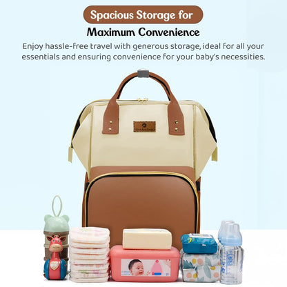 StarAndDaisy Diaper Bag for Mothers for Travel – 27L Lightweight Waterproof Leatherite Diaper Bag/Baby Bag for Mother Travel with 15 Multi-Purpose Pockets & Quick Access Diaper Pocket