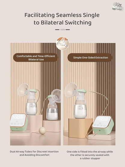 StarAndDaisy Electric Breast Pump / Feeding Milk Pump for Mothers with Portable Rechargeable Breastfeeding Pump with Detachable Dirt Shroud, Mirror Touch Screen LED Display Automatic Stimulation (DQ-115)