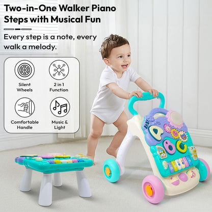 Uonibaby by StarAndDaisy Baby Multiactivity Push Walker with Doodle, for Infants & Toddlers Touch Senser, Educational Elements and Stable & Safe Design
