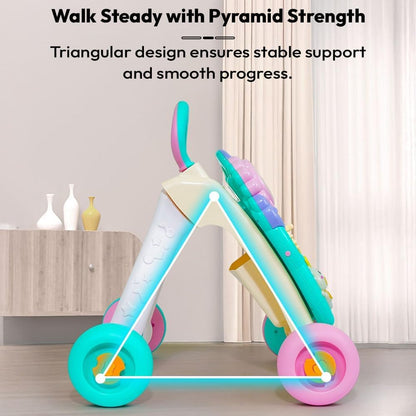 Uonibaby by StarAndDaisy Baby Multiactivity Push Walker with Doodle, for Infants & Toddlers Touch Senser, Educational Elements and Stable & Safe Design