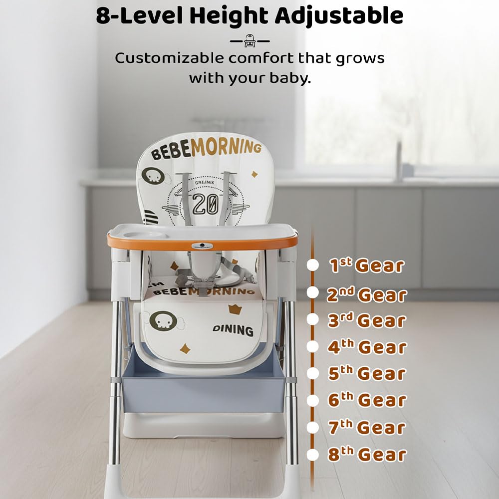 StarAndDaisy Galaxy Star High Chair for Baby 6 Months to 5 Years / 6 in 1 Baby Feeding Chair with 7 Level Height Adjustment / 3 Mode Seat Adjustment/Baby High Chair with One Click Fold