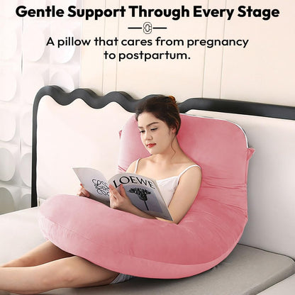 StarAndDaisy Pregnancy Pillow for Women/J Shape Body Pillow with 360° Full Body Support, Ergonomic & Comfortable Maternity Pillow for Pregnancy Sleeping