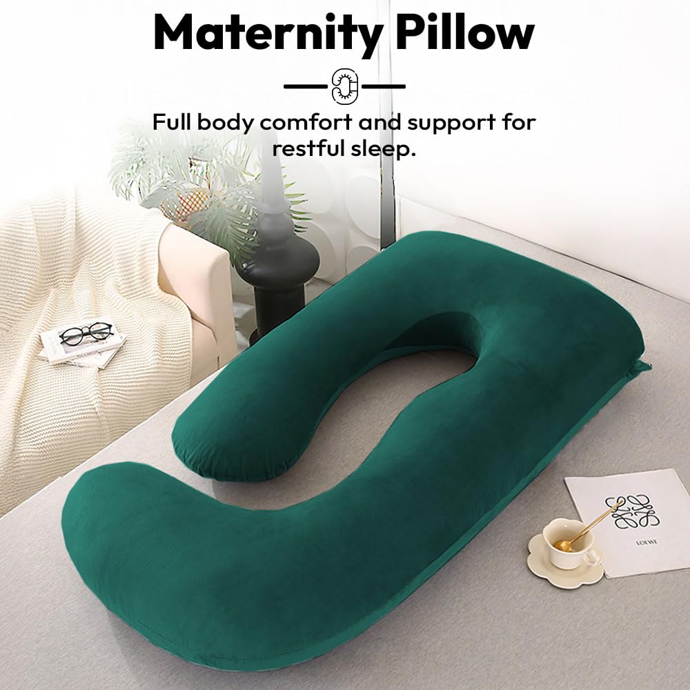 StarAndDaisy Pregnancy Pillow for Women/J Shape Body Pillow with 360° Full Body Support, Ergonomic & Comfortable Maternity Pillow for Pregnancy Sleeping