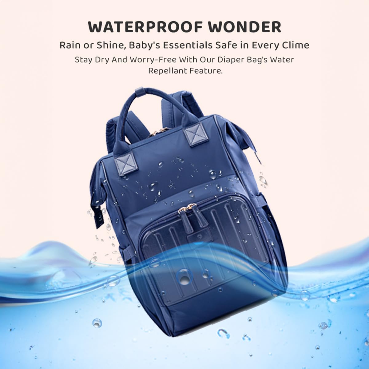 StarAndDaisy Diaper Bag for Baby/bags for mothers carry/Women carry Maternity Bag with Bottle Holder, Multi Compartments with Pockets, Waterproof, Travel Friendly, Lightweight (Joy Blue)