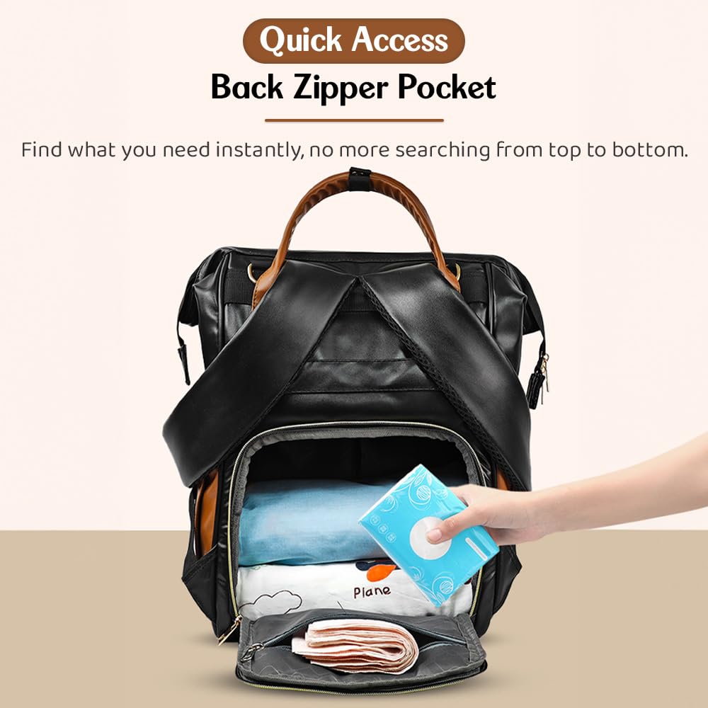 StarAndDaisy Diaper Bag for Mothers for Travel – 27L Lightweight Waterproof Leatherite Diaper Bag/Baby Bag for Mother Travel with 15 Multi-Purpose Pockets & Quick Access Diaper Pocket