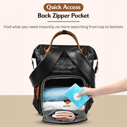 StarAndDaisy Diaper Bag for Mothers for Travel – 27L Lightweight Waterproof Leatherite Diaper Bag/Baby Bag for Mother Travel with 15 Multi-Purpose Pockets & Quick Access Diaper Pocket