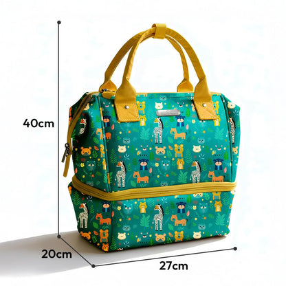 StarAndDaisy Baby Bag for Mothers Travel/Diaper Bags for Mom with Insulated Compartment/Diaper Bag for Mothers for Travel & Multiple Pockets, 12L Capacity- Jungle Print
