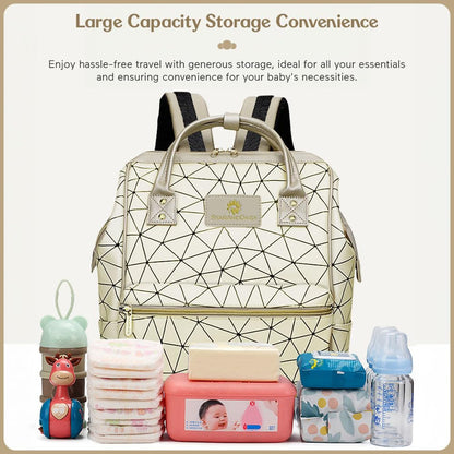 StarAndDaisy Diaper Bag/Backpacks for Mother- Maternity Bags for Baby with Multi Compartments, Stylish, Waterproof & Travel Friendly, Lightweight.(Beige)