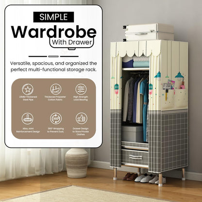StarAndDaisy Collapsible Wardrobe for Clothes/Storage Organizer Wardrobe for Multipurpose, Cloth, Shoes, Books Organizer