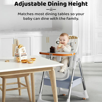 StarAndDaisy Galaxy Star High Chair for Baby 6 Months to 5 Years / 6 in 1 Baby Feeding Chair with 7 Level Height Adjustment / 3 Mode Seat Adjustment/Baby High Chair with One Click Fold