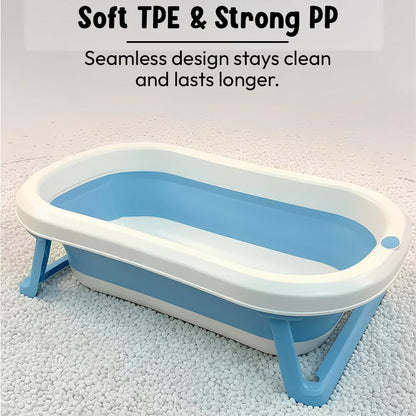 StarAndDaisy Baby Bath Tub for 0 to 5 Years/Bath Tub for Kids 0-3 Years, Tub for Girls & Boys with oldable Legs, Easy to Store -Light Blue