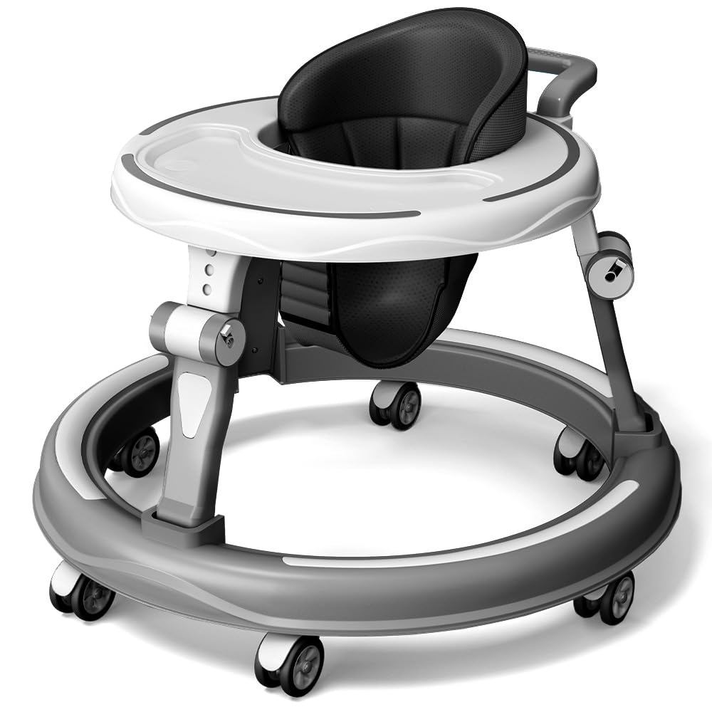 StarAndDaisy Baby Walkers 6-24 Month Boy & Girl / 360° Walker for Kids 1 Years with Multi Adjustable Height/Multi-Function Baby Walker with Anti-Rollover - (Grey)