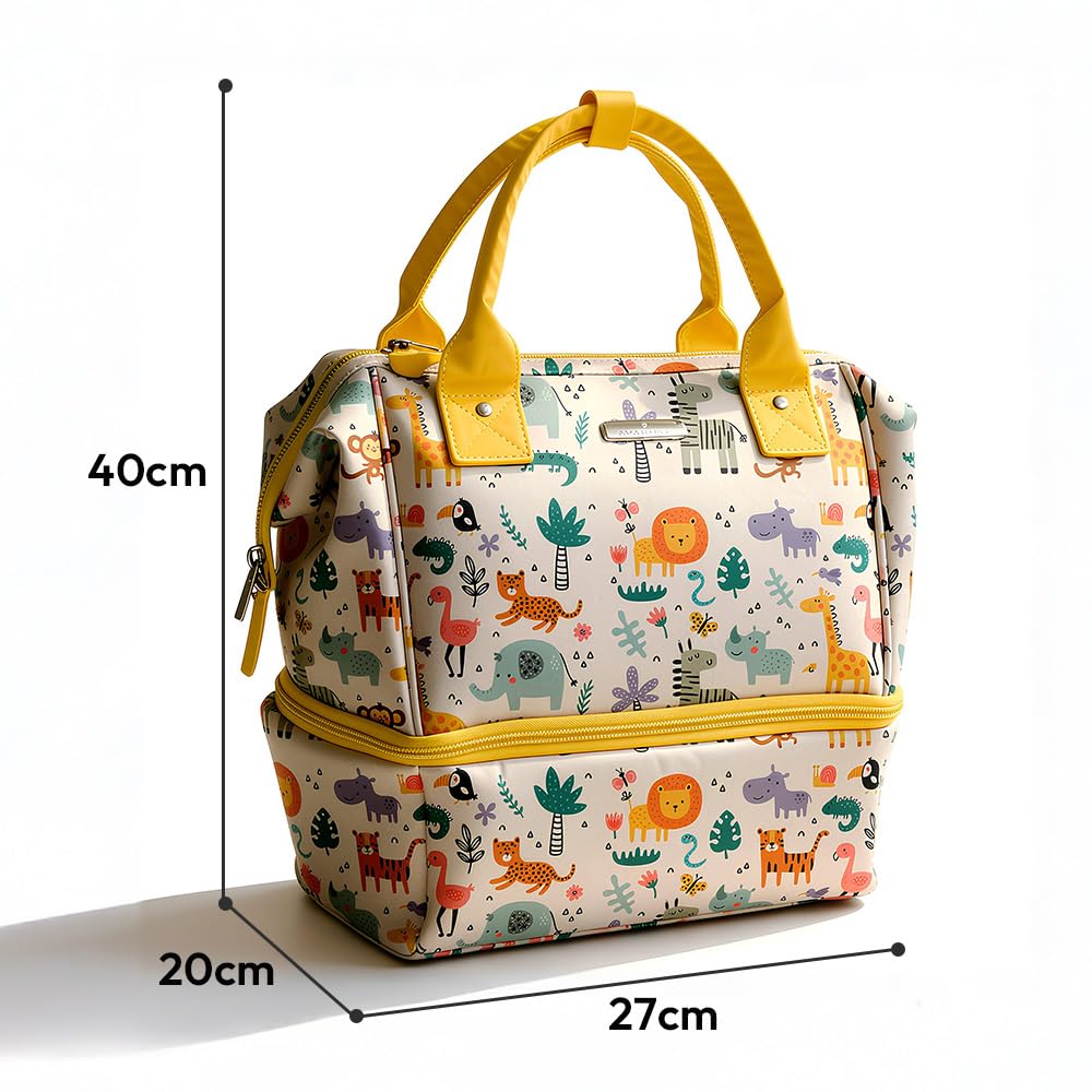 StarAndDaisy Bag for Mothers for Travel, Newborn Baby Diaper Bags with Insuleted Compartment & Multiple Pockets, 12 Liter Enhanced Capacity, Aesthetically Handcrafted with Love & Cuteness