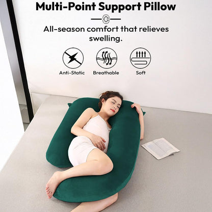 StarAndDaisy Pregnancy Pillow for Women/J Shape Body Pillow with 360° Full Body Support, Ergonomic & Comfortable Maternity Pillow for Pregnancy Sleeping