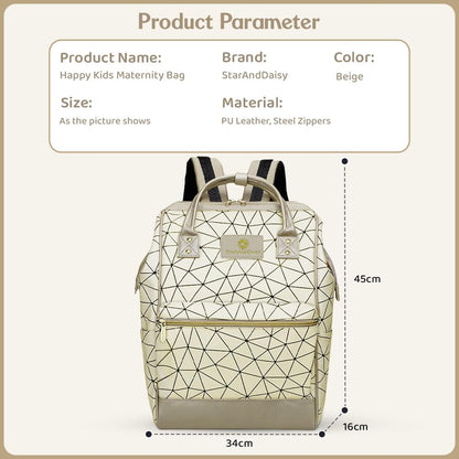 StarAndDaisy Diaper Bag/Backpacks for Mother- Maternity Bags for Baby with Multi Compartments, Stylish, Waterproof & Travel Friendly, Lightweight.(Beige)