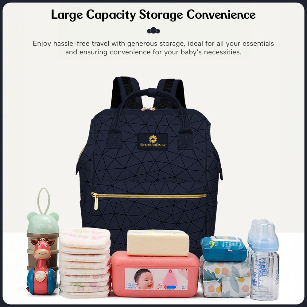 StarAndDaisy Diaper Bag/Backpacks for Mother- Maternity Bags for Baby with Multi Compartments, Stylish, Waterproof & Travel Friendly, Lightweight- (Blue)