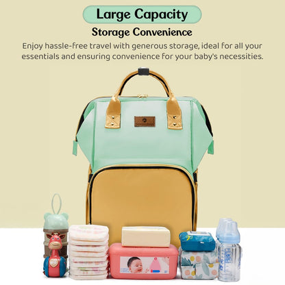 StarAndDaisy Diaper Bag for Mothers for Travel – 27L Lightweight Waterproof Leatherite Diaper Bag/Baby Bag for Mother Travel with 15 Multi-Purpose Pockets & Quick Access Diaper Pocket