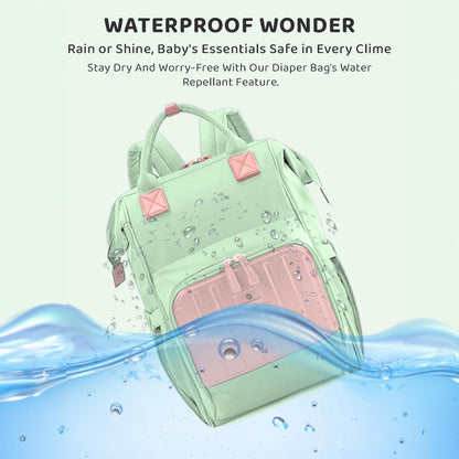 StarAndDaisy Baby Diaper Bag for Mothers/Mom Travel Maternity Backpack with Insulated Milk Bottle Pocket, Multi Compartments, Waterproof, Travel Friendly, Lightweight.