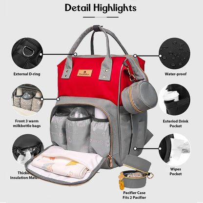 StarAndDaisy Baby Bag for Mothers Travel/Maternity Bag with 16 Multi-Purpose Pockets with Quick Access Diaper & Mobile Pocket/Diaper Bag for Baby
