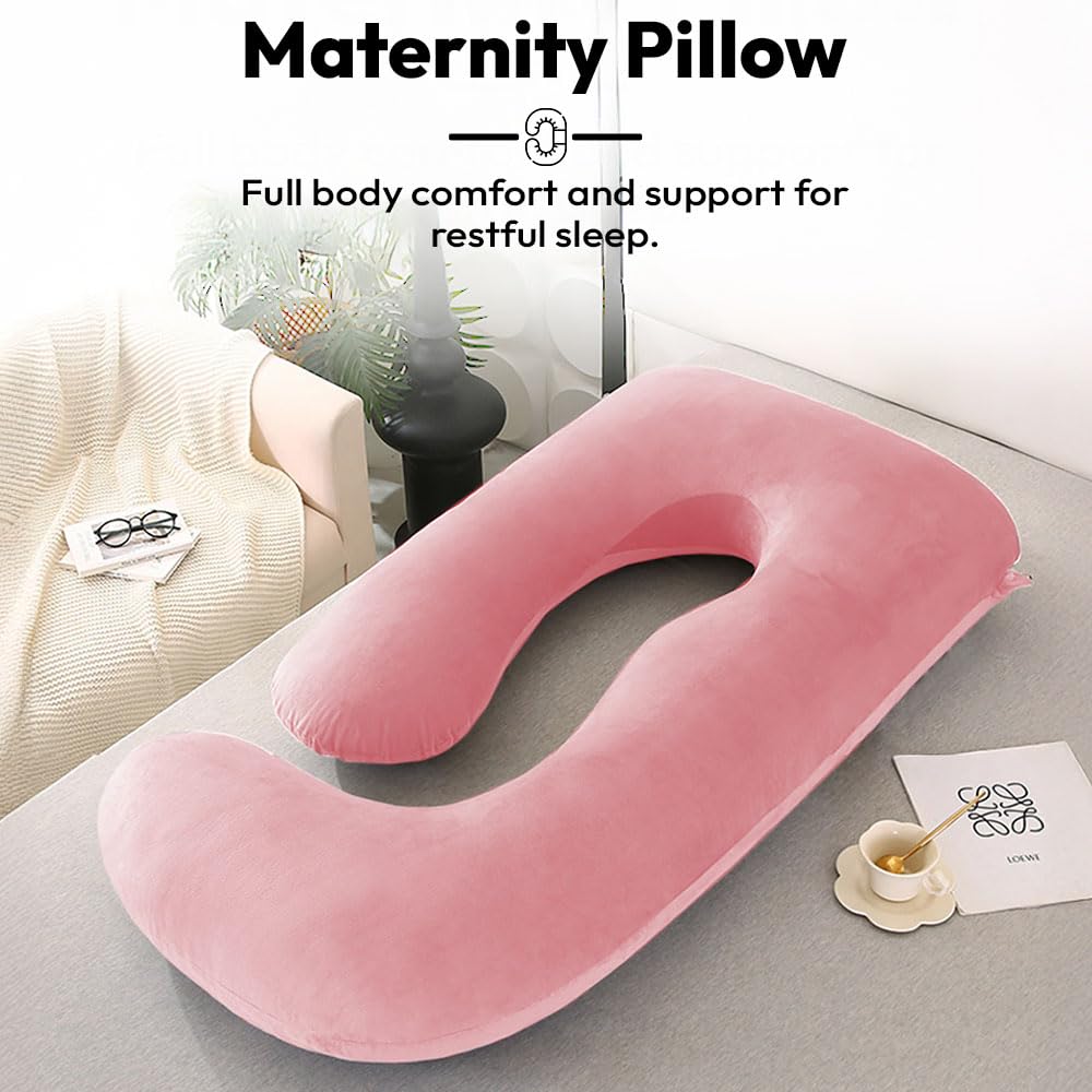 StarAndDaisy Pregnancy Pillow for Women/J Shape Body Pillow with 360° Full Body Support, Ergonomic & Comfortable Maternity Pillow for Pregnancy Sleeping