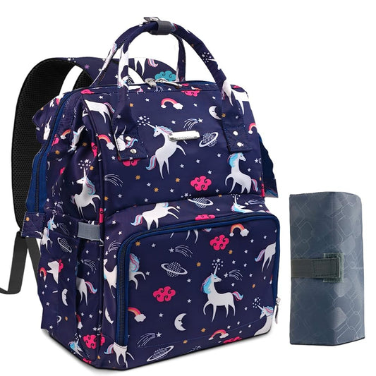 StarAndDaisy Diaper Bag for Mothers for Travel/Diaper Bags for Mom with 26L Large Capacity/Baby Bag for Mother with Multiple Pockets with 3 Double Insulated Bottle Holders (Blue)