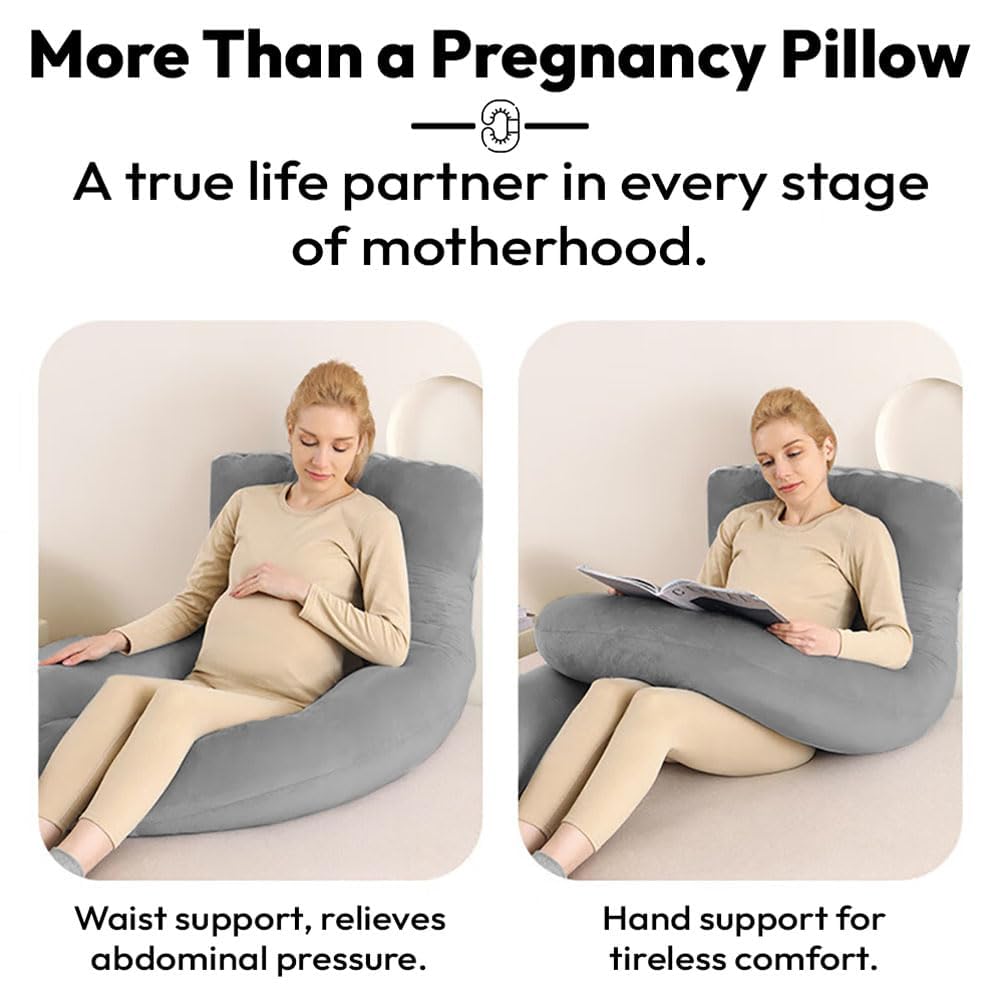 StarAndDaisy Pregnancy Pillow for Women/U Shape Body Pillow with 360° Full Body Support, Ergonomic & Comfortable Maternity Pillow for Pregnancy Sleeping