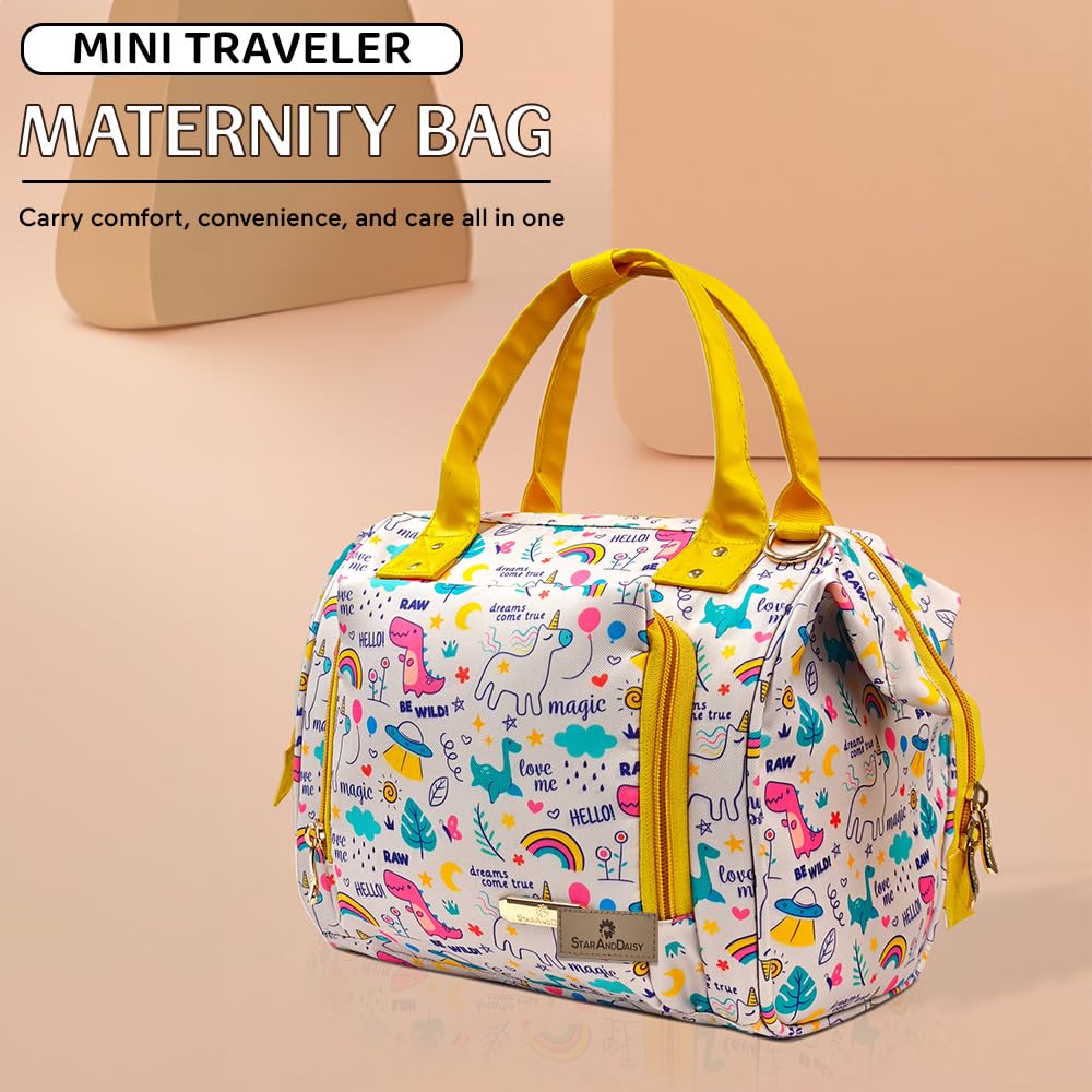 StarAndDaisy Baby Bag for Mother Travel/Diaper Bag for New Born Baby with Light Weight and Potable Design/Diaper Bags for Mom with Multi Compartments, Waterproof Bag with Ultra Soft Fabric.